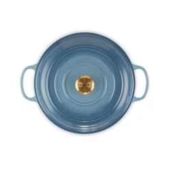 Le Creuset Signature Cast Iron 30cm Shallow Round Casserole - Chambray