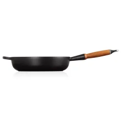 Le Creuset Signature Cast Iron 3 Piece Frying Pan & Saute Pan Set - Satin Black