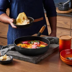 Le Creuset Signature Cast Iron 3 Piece Frying Pan & Saute Pan Set - Satin Black