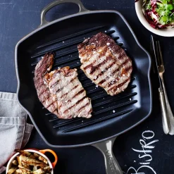 Le Creuset Signature Cast Iron 26cm Square Grillit - Flint