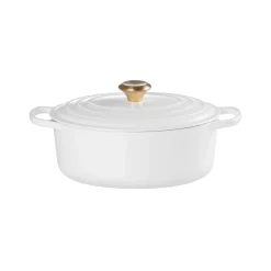 Le Creuset Signature Cast Iron 27cm Oval Casserole - White