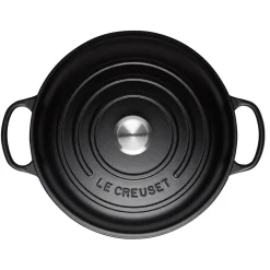 Le Creuset Signature Cast Iron 26cm Shallow Casserole - Satin Black