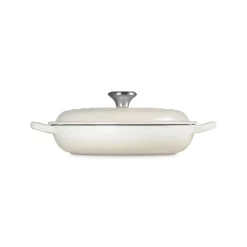 Le Creuset Signature Cast Iron 22cm Shallow Casserole - Meringue