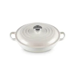 Le Creuset Signature Cast Iron 22cm Shallow Casserole - Meringue