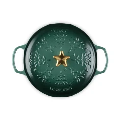 Le Creuset Signature  Cast Iron 24cm Christmas Noel Casserole - Artichaut