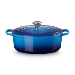 Le Creuset Signature Cast Iron 29cm Oval Casserole - Azure