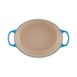 Le Creuset Signature Cast Iron 29cm Oval Casserole - Azure