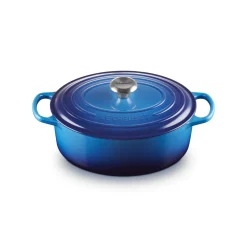 Le Creuset Signature Cast Iron 29cm Oval Casserole - Azure