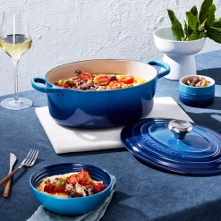 Le Creuset Signature Cast Iron 29cm Oval Casserole - Azure