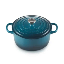 Le Creuset Signature Cast Iron 26cm Round Casserole - Deep Teal