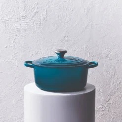 Le Creuset Signature Cast Iron 26cm Round Casserole - Deep Teal