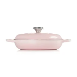 Le Creuset Signature Cast Iron 30cm Shallow Casserole - Shell Pink