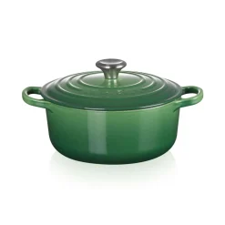 Le Creuset Signature Cast Iron 24cm Round Casserole  - Bamboo Green