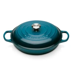 Le Creuset Signature Cast Iron 30cm Shallow Casserole - Deep Teal