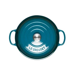 Le Creuset Signature Cast Iron 30cm Shallow Casserole - Deep Teal
