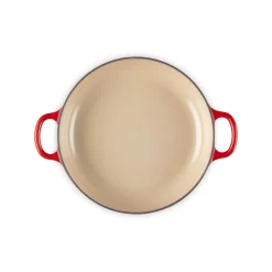 Le Creuset Signature Cast Iron 22cm Shallow Casserole - Cerise