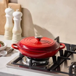 Le Creuset Signature Cast Iron 22cm Shallow Casserole - Cerise