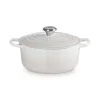 Le Creuset Signature Cast Iron 24cm Round Casserole - Meringue