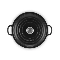 Le Creuset Signature Cast Iron 22cm Shallow Casserole - Satin Black