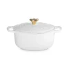 Le Creuset Signature Cast Iron 24cm Christmas Noel Casserole - Cotton