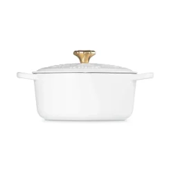 Le Creuset Signature Cast Iron 24cm Christmas Noel Casserole - Cotton