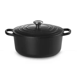 Le Creuset Signature Cast Iron 28cm Round Casserole - Satin Black