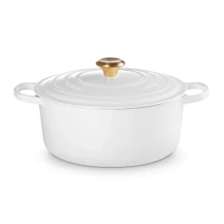 Le Creuset Signature Cast Iron 28cm Round Casserole - White