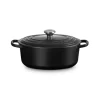 Le Creuset Signature Cast Iron 27cm Oval Casserole - Satin Black
