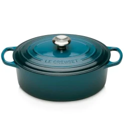 Le Creuset Signature Cast Iron 27cm Oval Casserole - Deep Teal