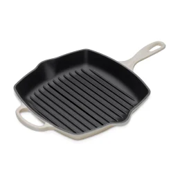 Le Creuset Signature Cast Iron 26cm Square Grillit - Meringue