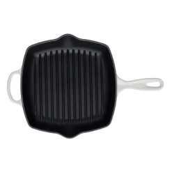 Le Creuset Signature Cast Iron 26cm Square Grillit - Meringue