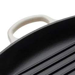 Le Creuset Signature Cast Iron 26cm Square Grillit - Meringue