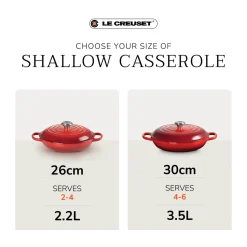 Le Creuset Signature Cast Iron 26cm Shallow Casserole - Sea Salt