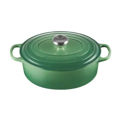 Le Creuset Signature Cast Iron 27cm Oval Casserole - Bamboo Green