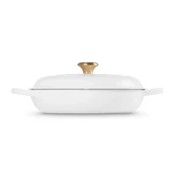 Le Creuset Signature Cast Iron 30cm Shallow Round Casserole - White