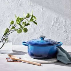 Le Creuset Signature Cast Iron 28cm Round Casserole - Azure