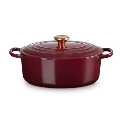 Le Creuset Signature Cast Iron 29cm Oval Casserole - Garnet