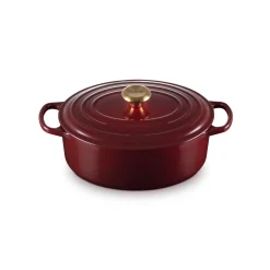 Le Creuset Signature Cast Iron 29cm Oval Casserole - Garnet