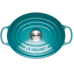 Le Creuset Signature Cast Iron 29cm Oval Casserole - Teal