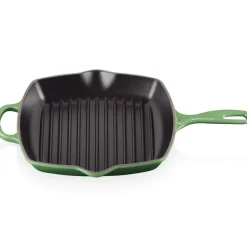 Le Creuset Signature Cast Iron 26cm Square Grillit - Bamboo Green
