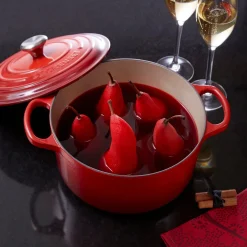 Le Creuset Signature Cast Iron 28cm Round Casserole - Cerise