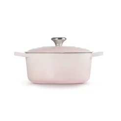 Le Creuset Signature Cast Iron 28cm Round Casserole - Shell Pink