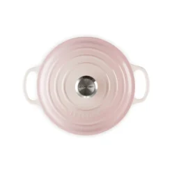 Le Creuset Signature Cast Iron 28cm Round Casserole - Shell Pink