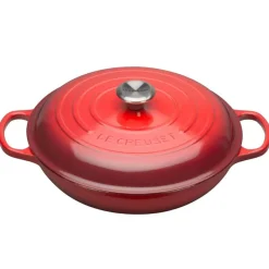 Le Creuset Signature Cast Iron 30cm Shallow Casserole - Cerise