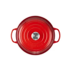 Le Creuset Signature Cast Iron 30cm Shallow Casserole - Cerise