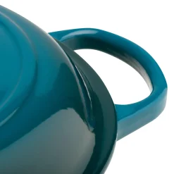 Le Creuset Signature Cast Iron 26cm Shallow Casserole - Deep Teal