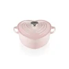 Le Creuset Signature Cast Iron 1.9 Litre Heart Casserole - Shell Pink