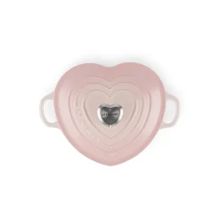 Le Creuset Signature Cast Iron 1.9 Litre Heart Casserole - Shell Pink