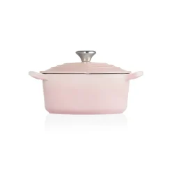 Le Creuset Signature Cast Iron 1.9 Litre Heart Casserole - Shell Pink