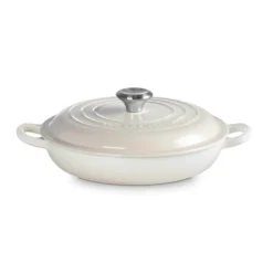 Le Creuset Signature Cast Iron 30cm Shallow Casserole - Meringue